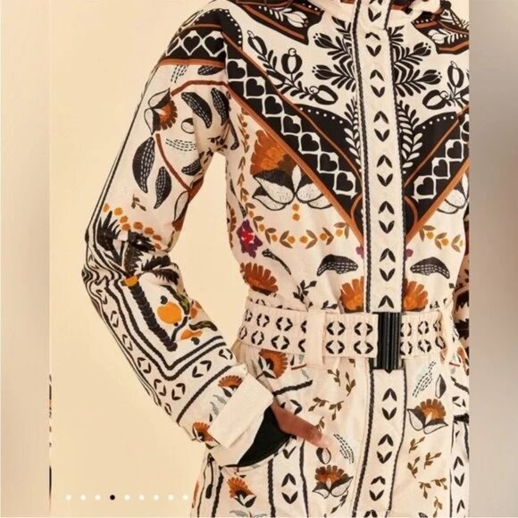 Farm Rio Sand Palms Paradise Ski Jumpsuit S - Picture 2 of 6